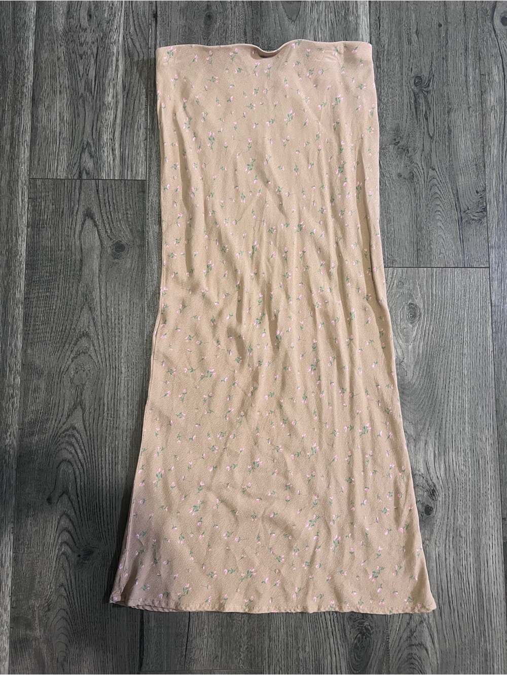 wild fable light pink floral midi skirt size M
